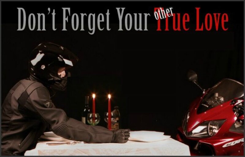 Motorcyclist at Dinner Table