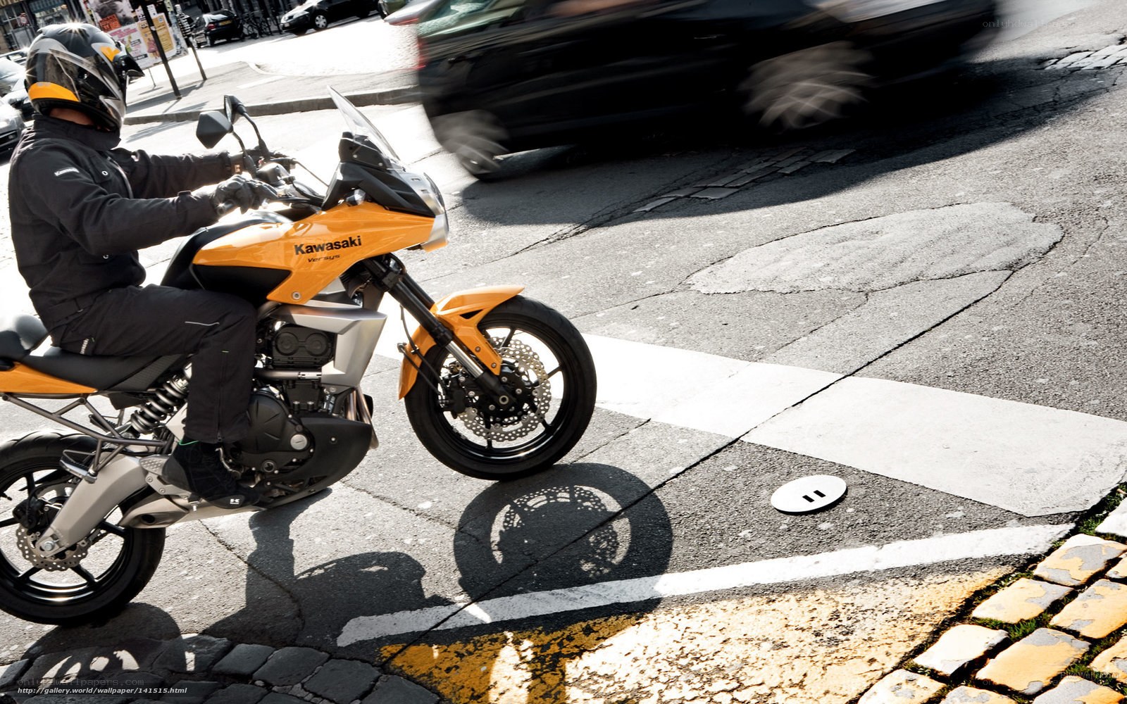 Motorcyclist at intersection