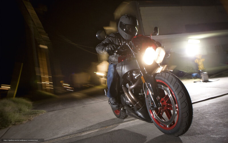 Motorcyclist at Night — Black