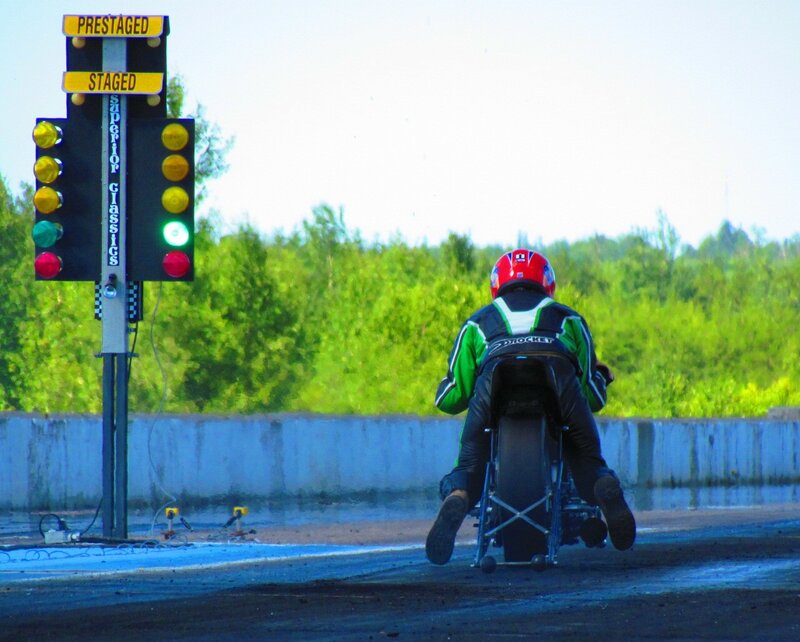 Motorcyclist at Starting Line