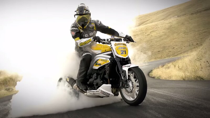 Motorcyclist Drifting