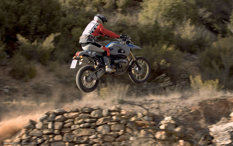 Motorcyclist in Mid-air — Gray