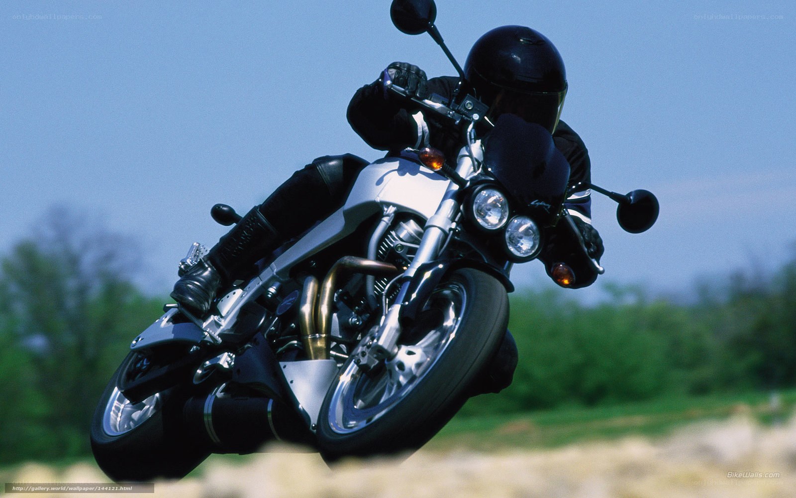 motorcyclist in mid-air stunt