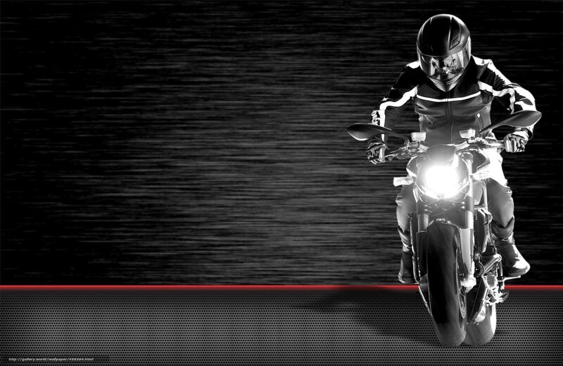 Motorcyclist in motion