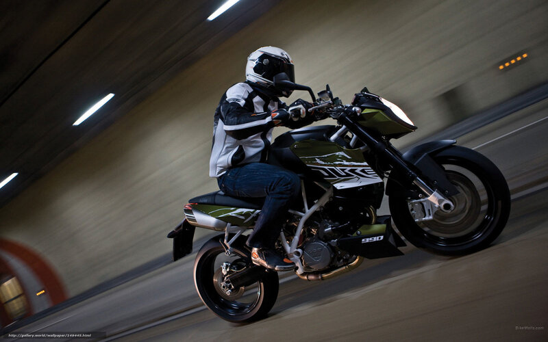 motorcyclist in tunnel