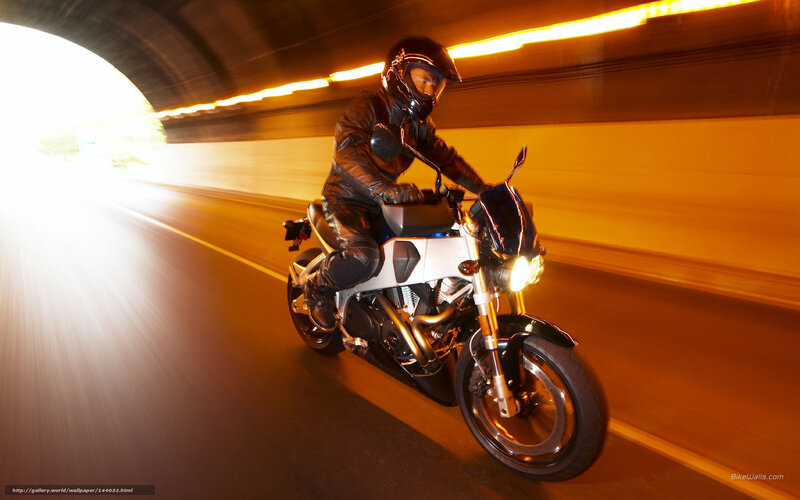 Motorcyclist in Tunnel — Black, Dynamic