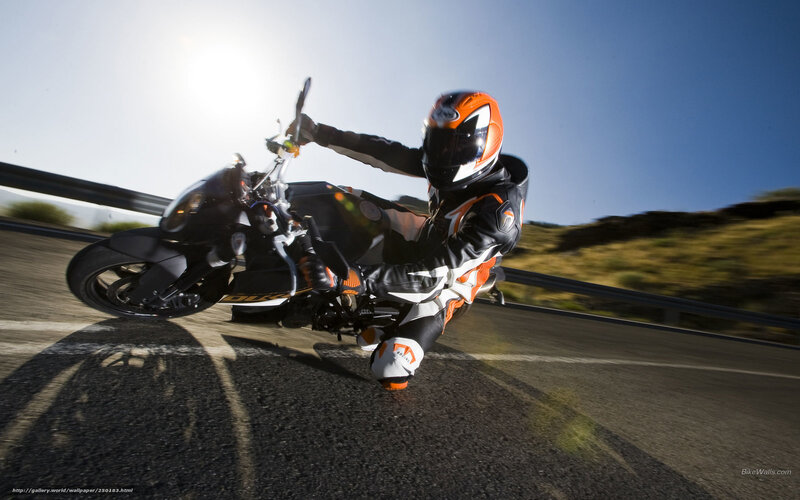 motorcyclist leaning into turn
