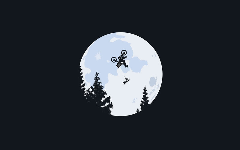 Motorcyclist Mid-air Stunt
