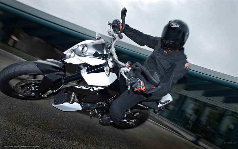 Motorcyclist on a Bike — Black