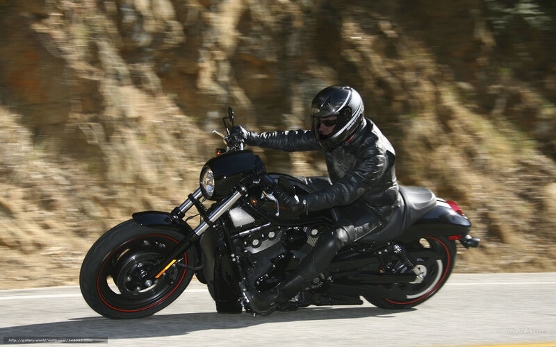 Motorcyclist on a black bike