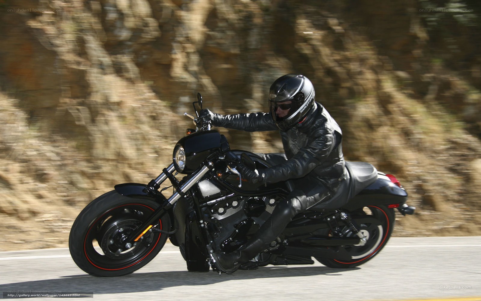 Motorcyclist on a black bike