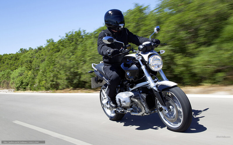 Motorcyclist on a BMW bike