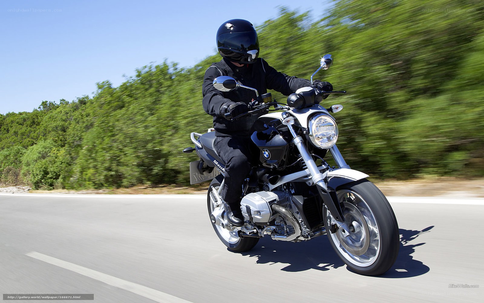 Motorcyclist on a BMW bike