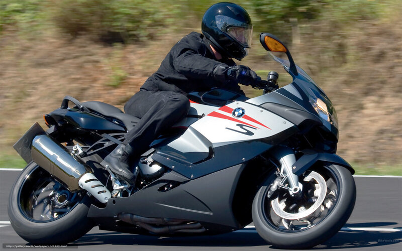 Motorcyclist on a BMW bike