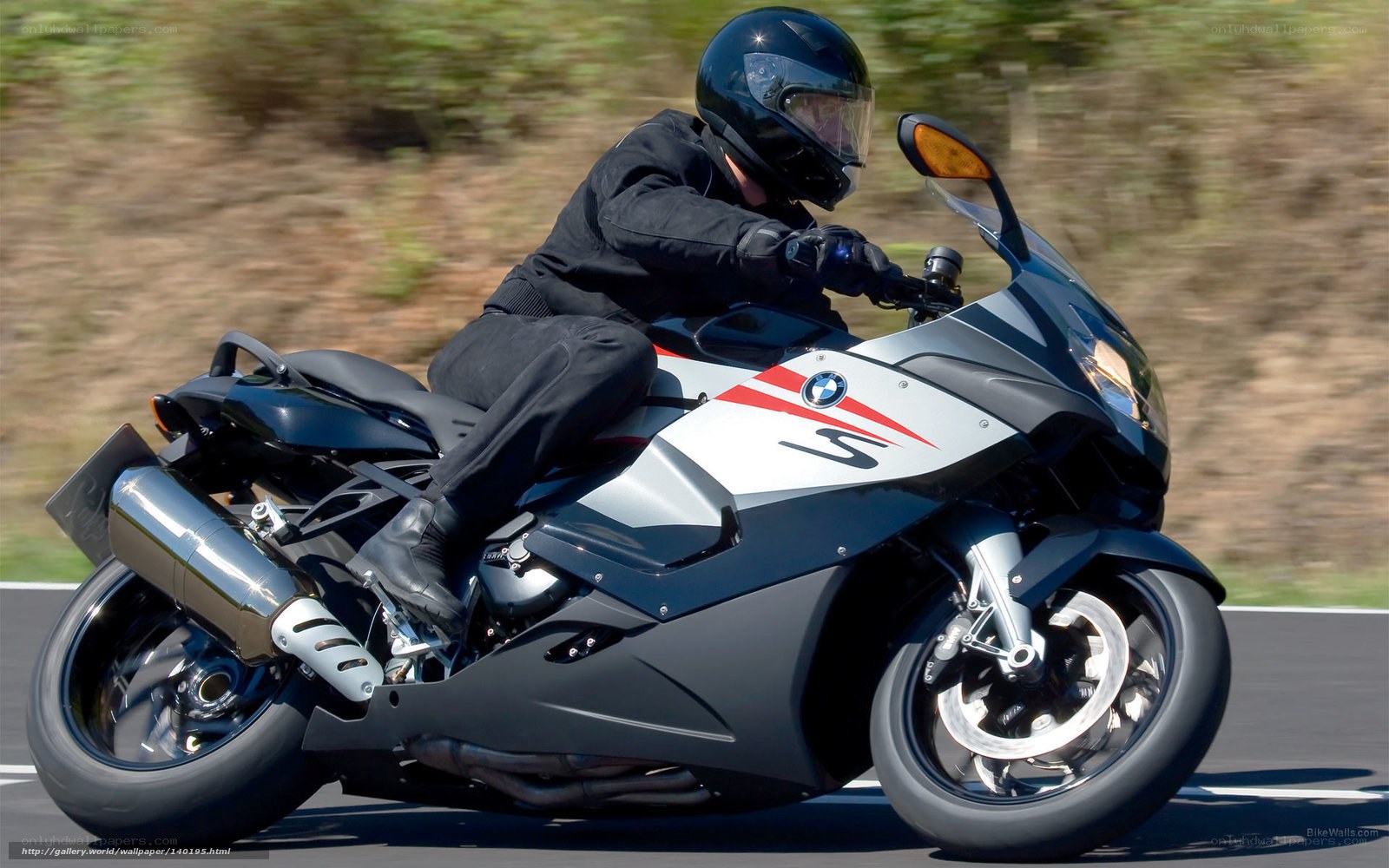 Motorcyclist on a BMW bike