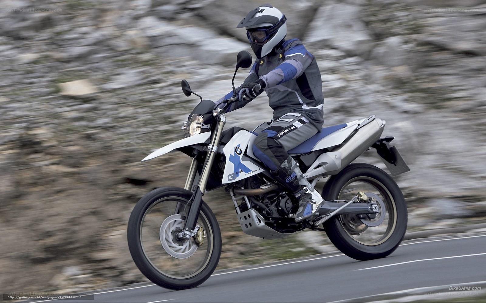 motorcyclist on a BMW G650