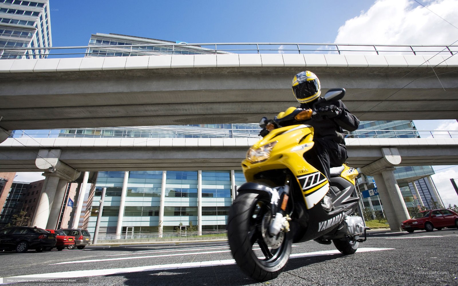 Motorcyclist on a city street
