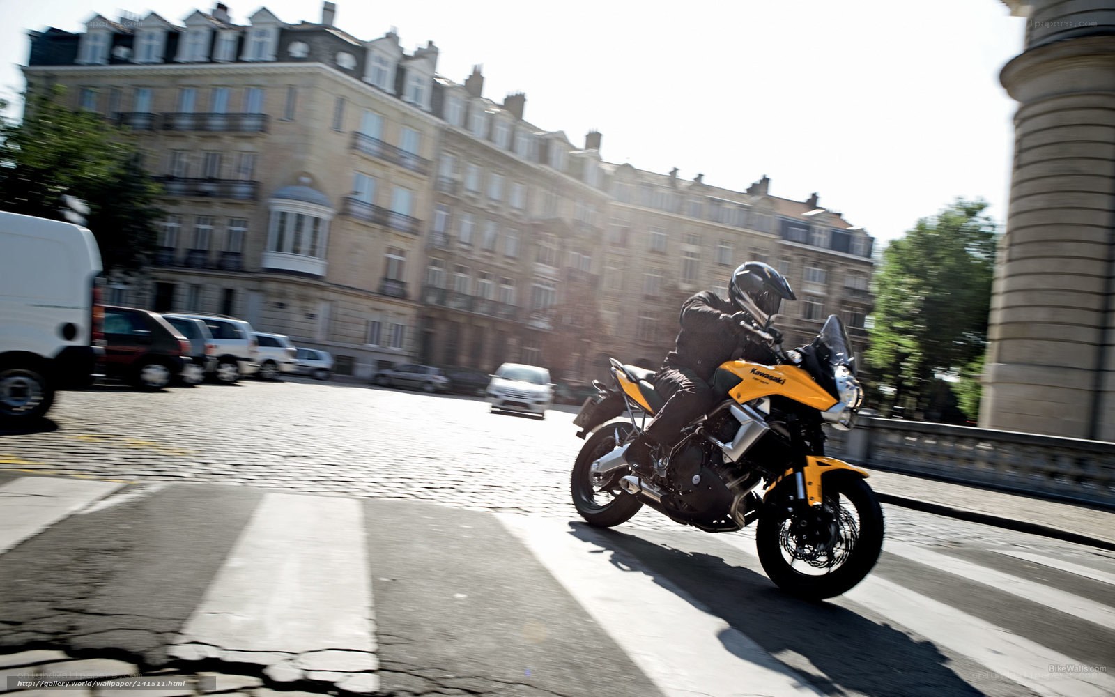 Motorcyclist on a city street