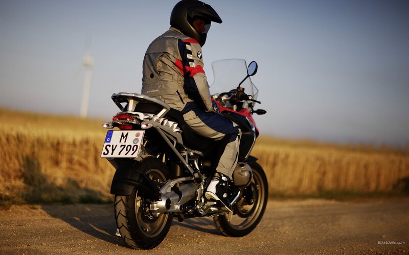 Motorcyclist on a country road