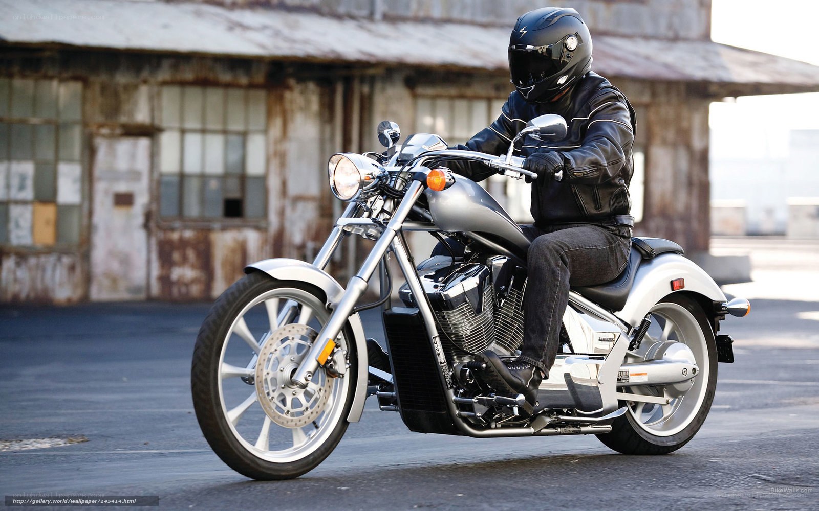 Motorcyclist on a cruiser bike