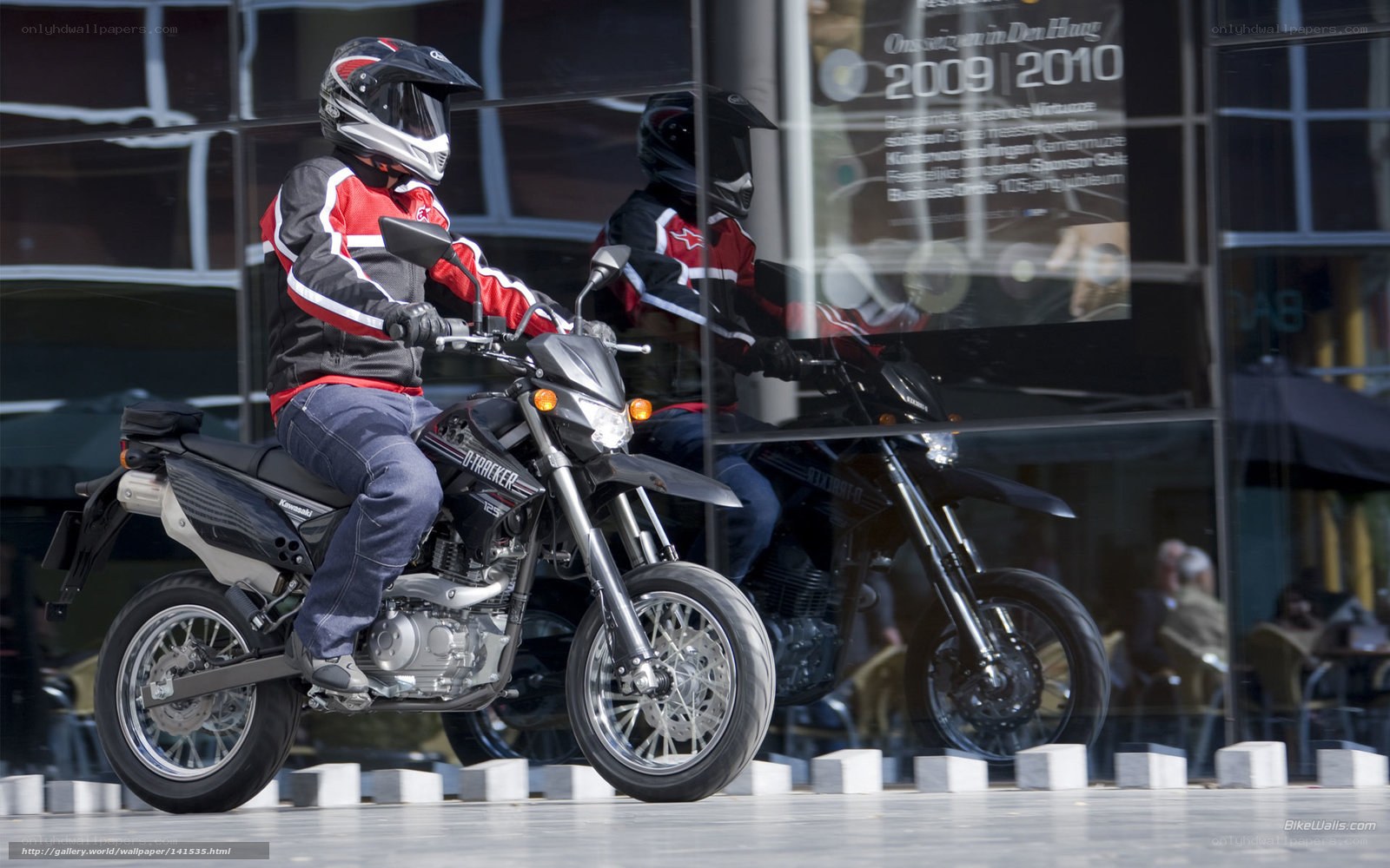 Motorcyclist on a dirt bike