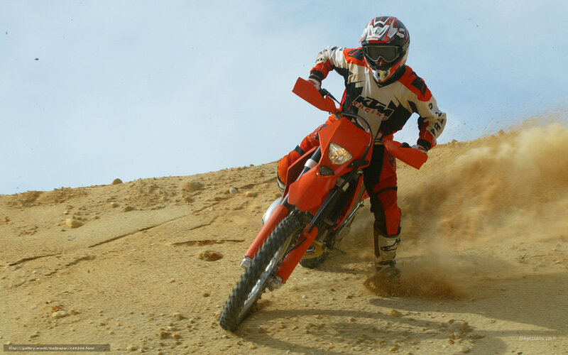 Motorcyclist on a dirt bike