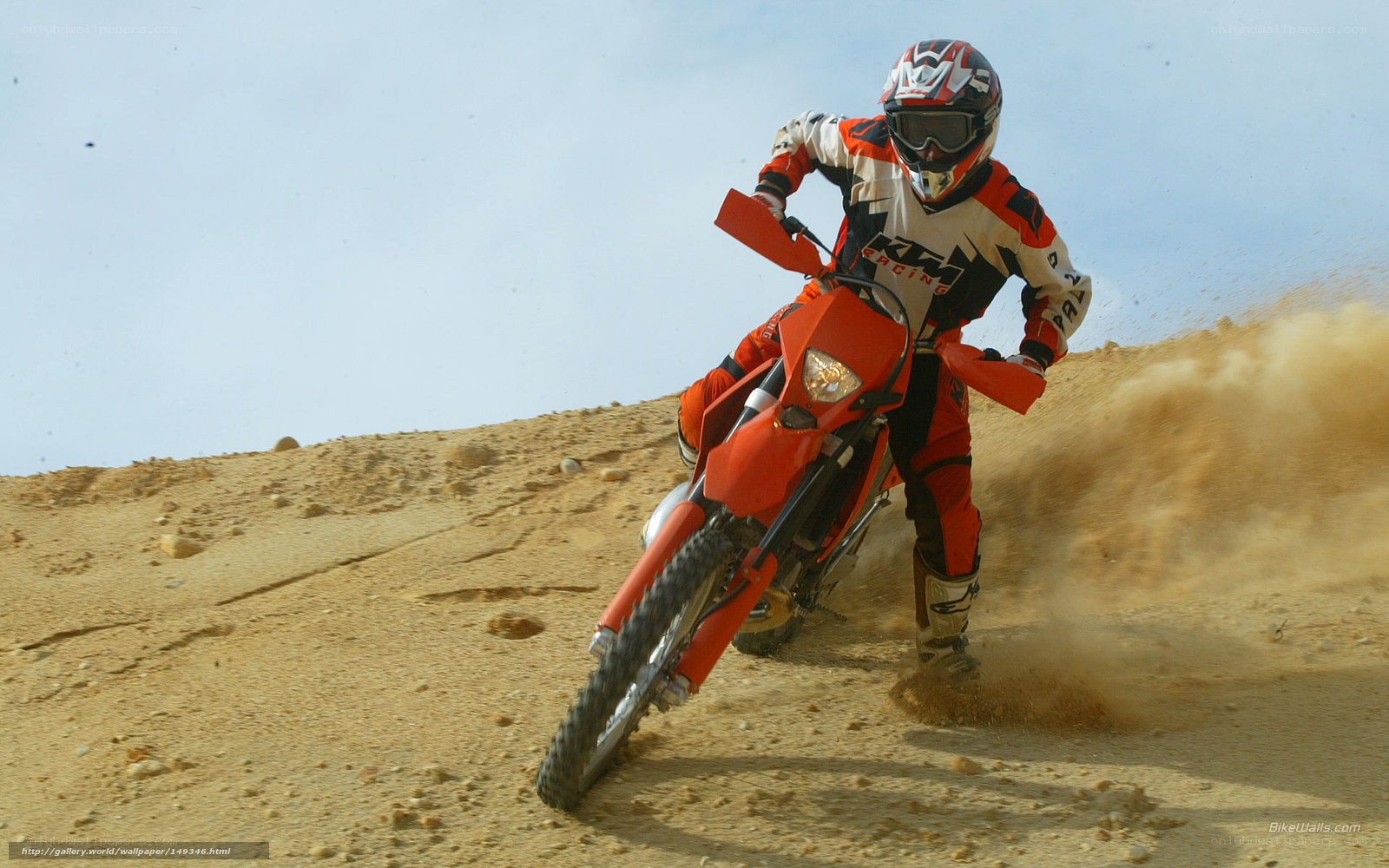 Motorcyclist on a dirt bike