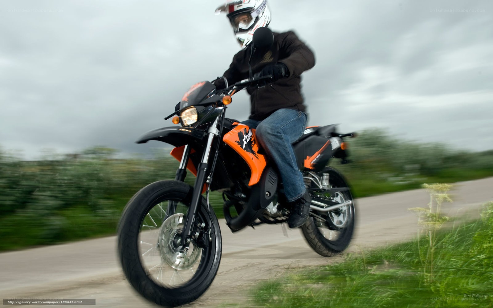 motorcyclist on a dirt bike