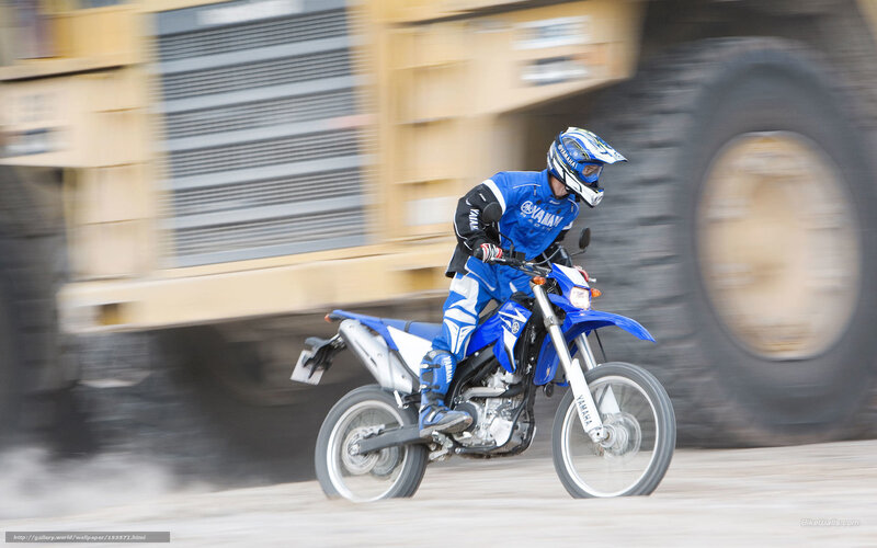Motorcyclist on a dirt bike
