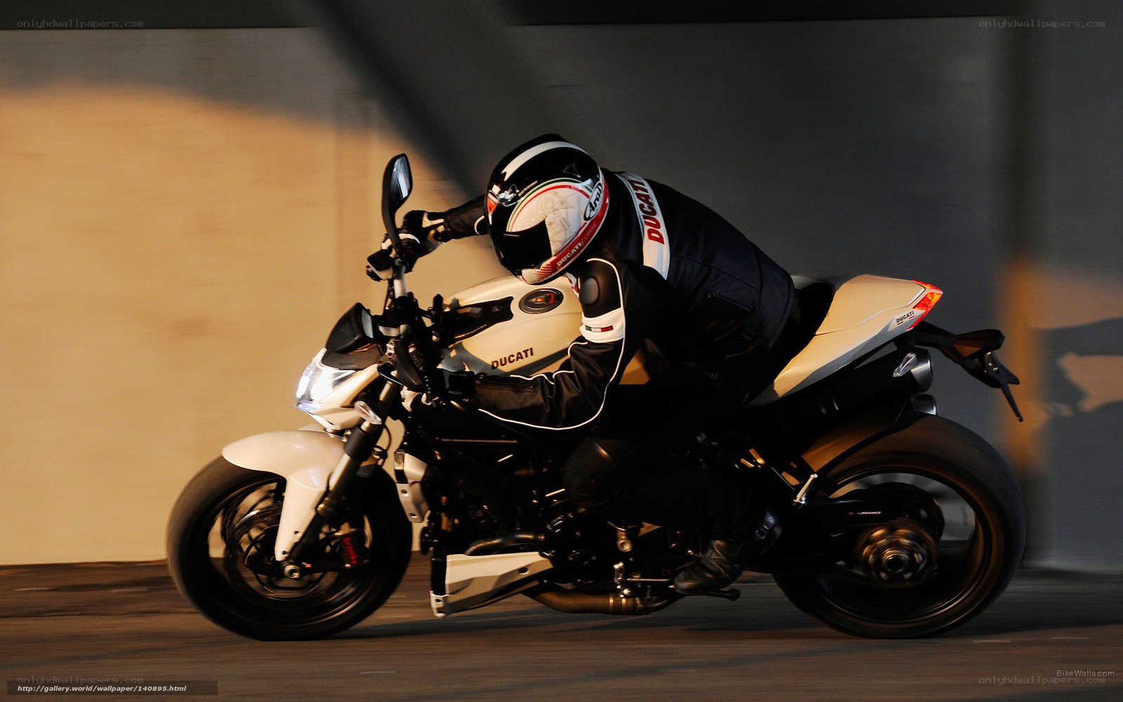 motorcyclist on a ducati