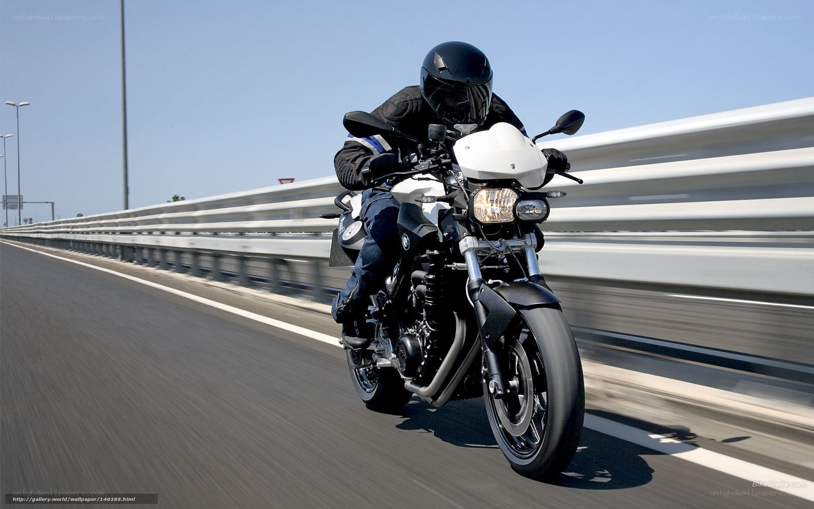 motorcyclist on a highway