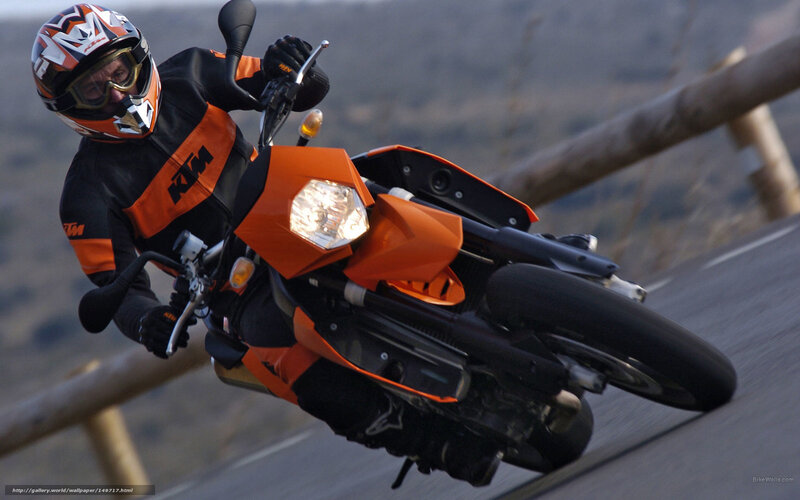 Motorcyclist on a KTM bike