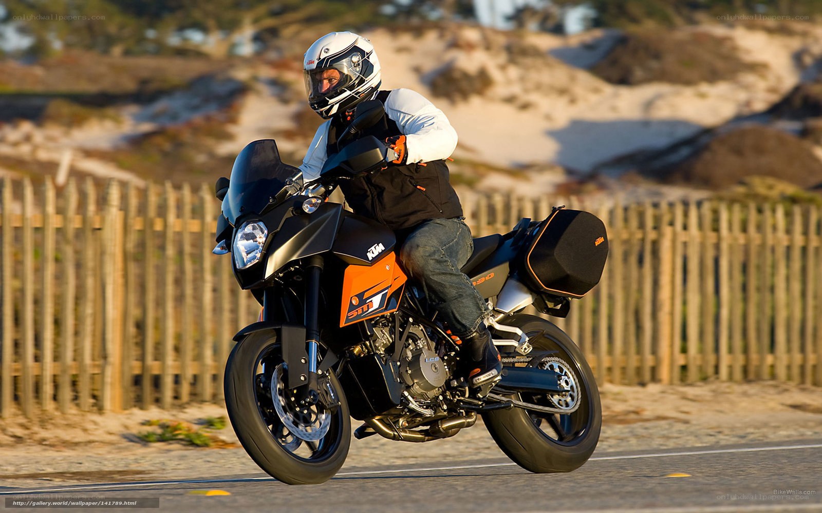 Motorcyclist on a KTM bike