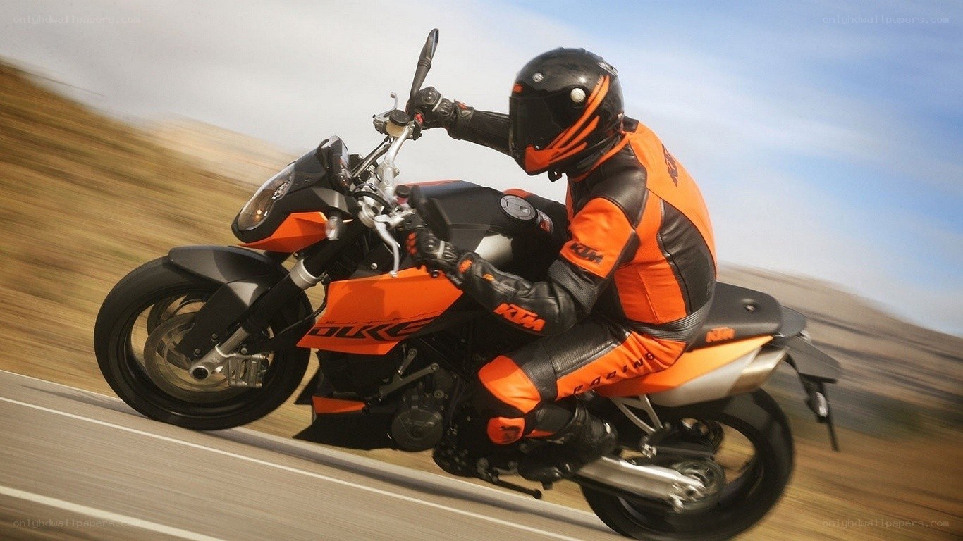 Motorcyclist on a KTM Duke