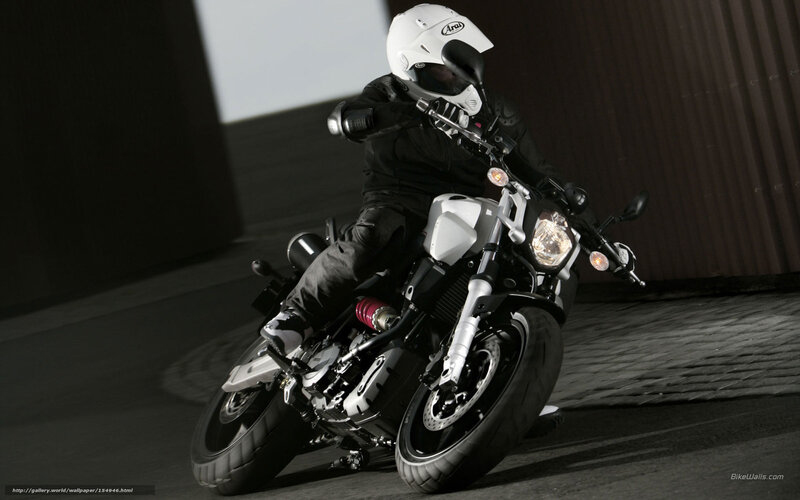 Motorcyclist on a Motorcycle — Black, Dramatic