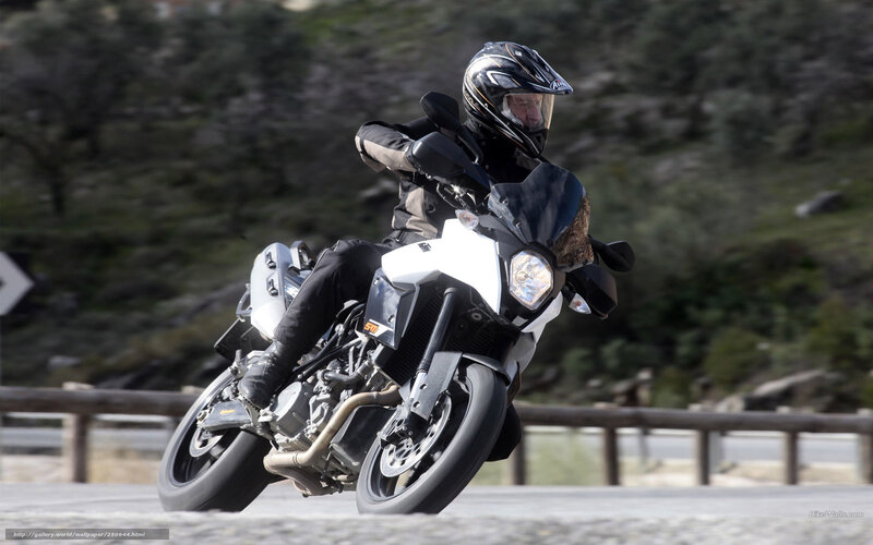 Motorcyclist on a Motorcycle — Black, Dynamic