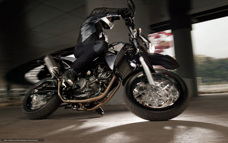 Motorcyclist on a Motorcycle — Black