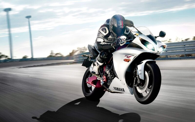 motorcyclist on a race track