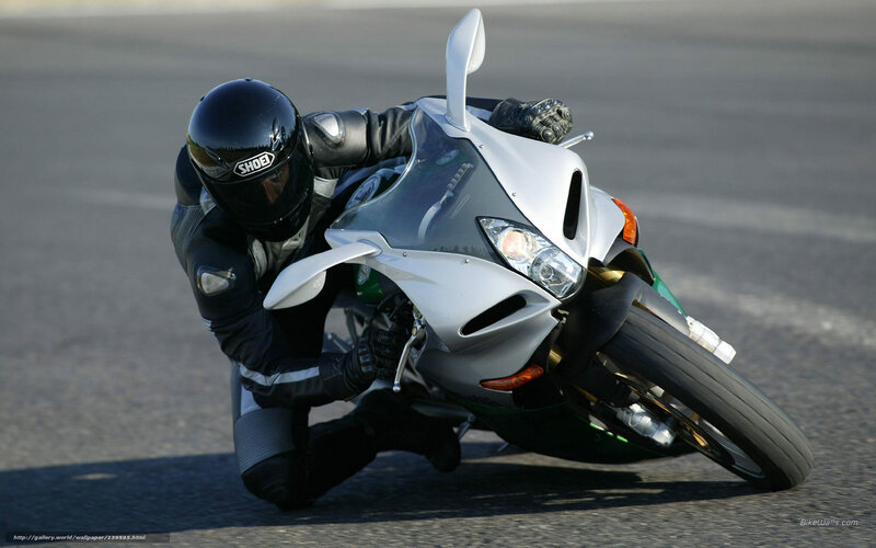 motorcyclist on a race track