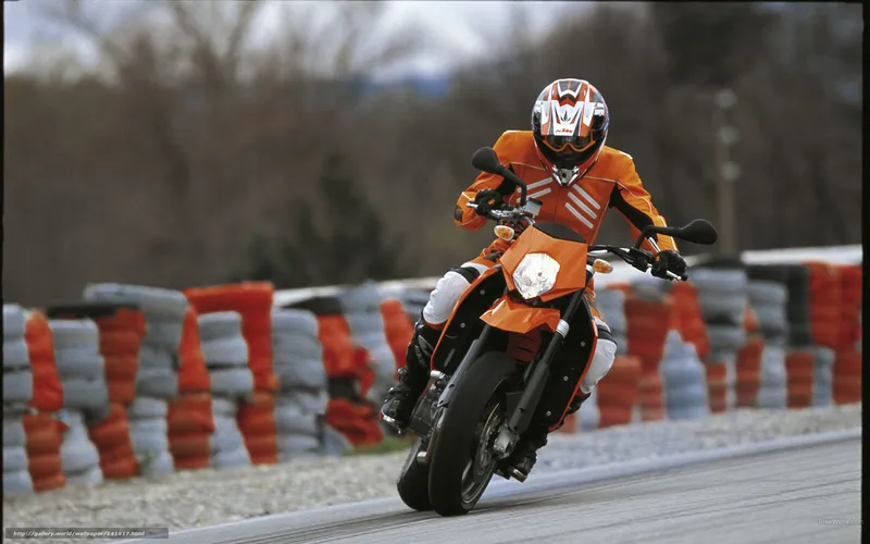 motorcyclist on a race track