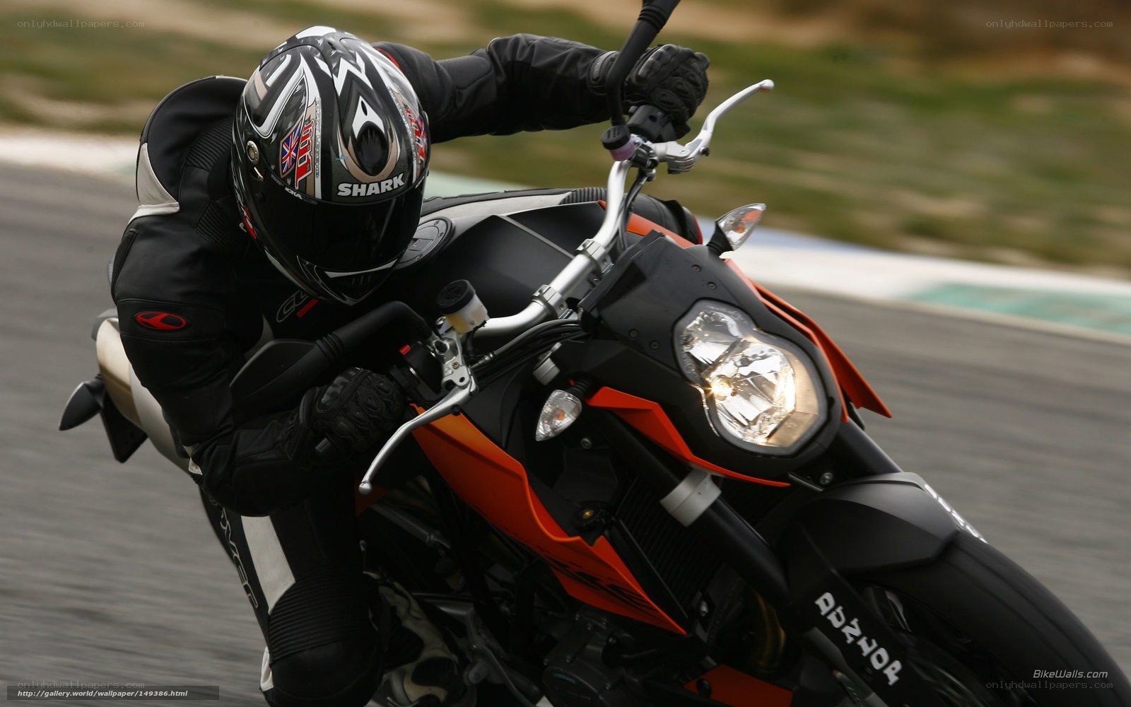 motorcyclist on a race track