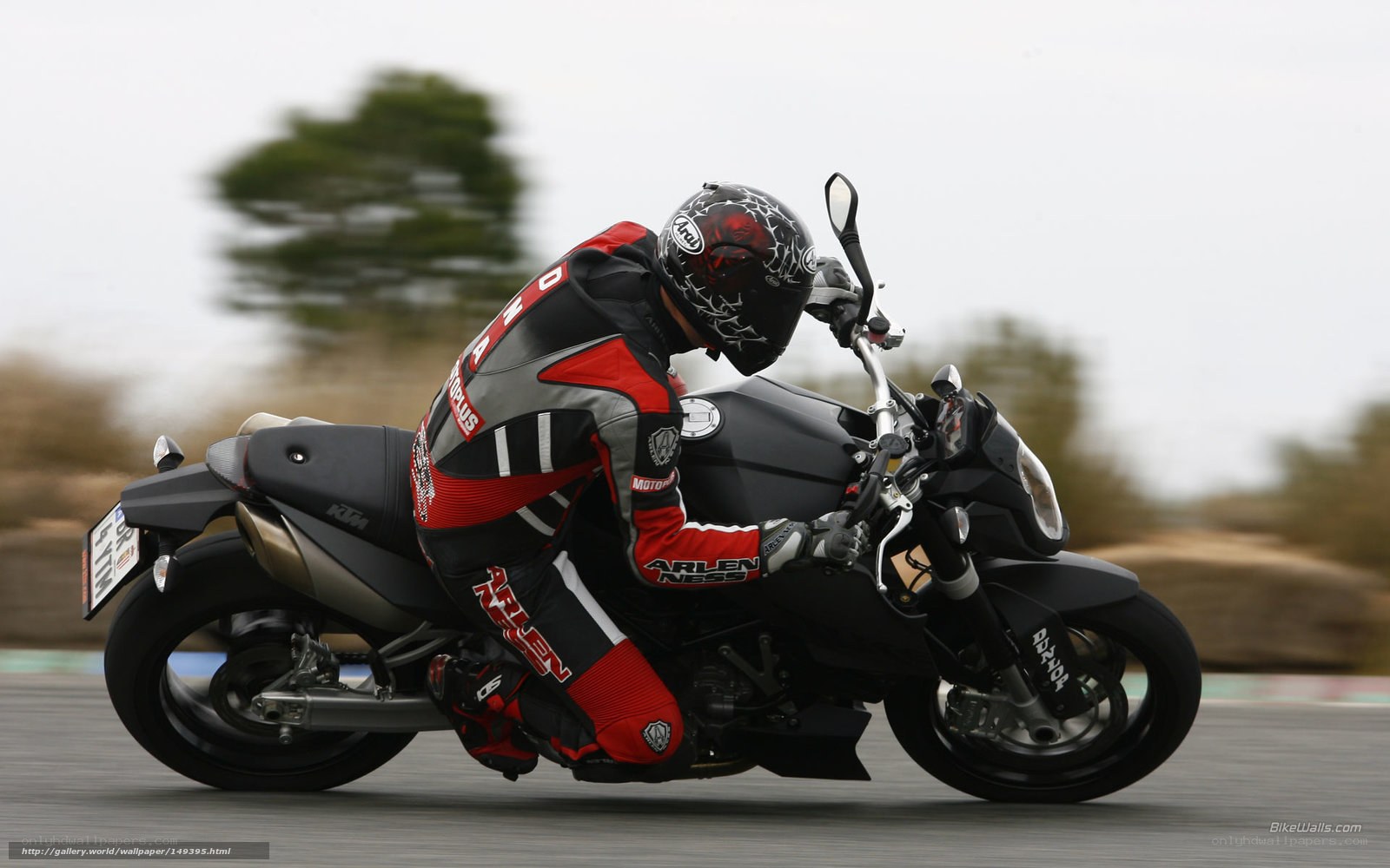 motorcyclist on a race track