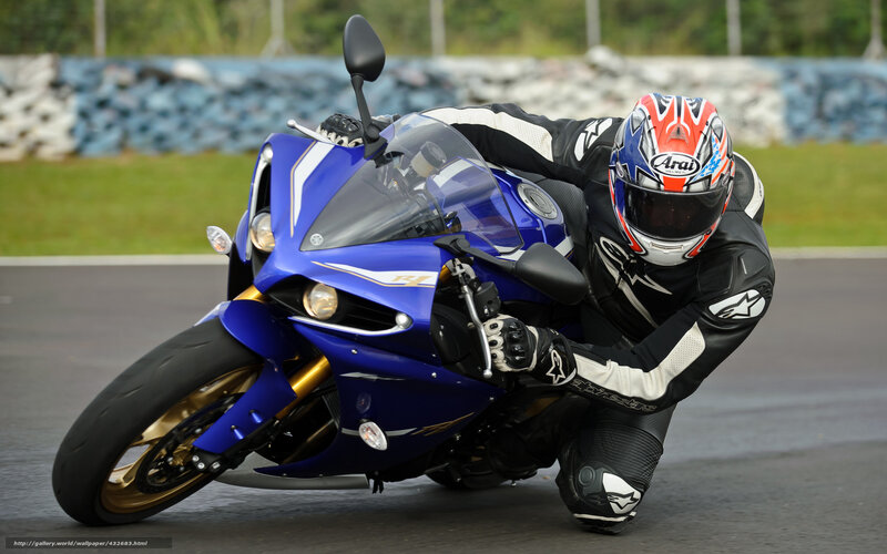 Motorcyclist on a racetrack