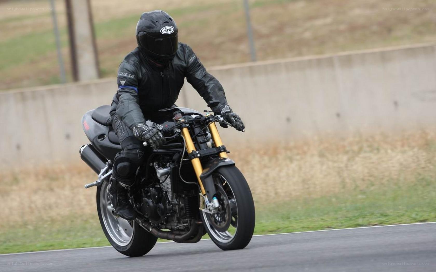 motorcyclist on a racetrack