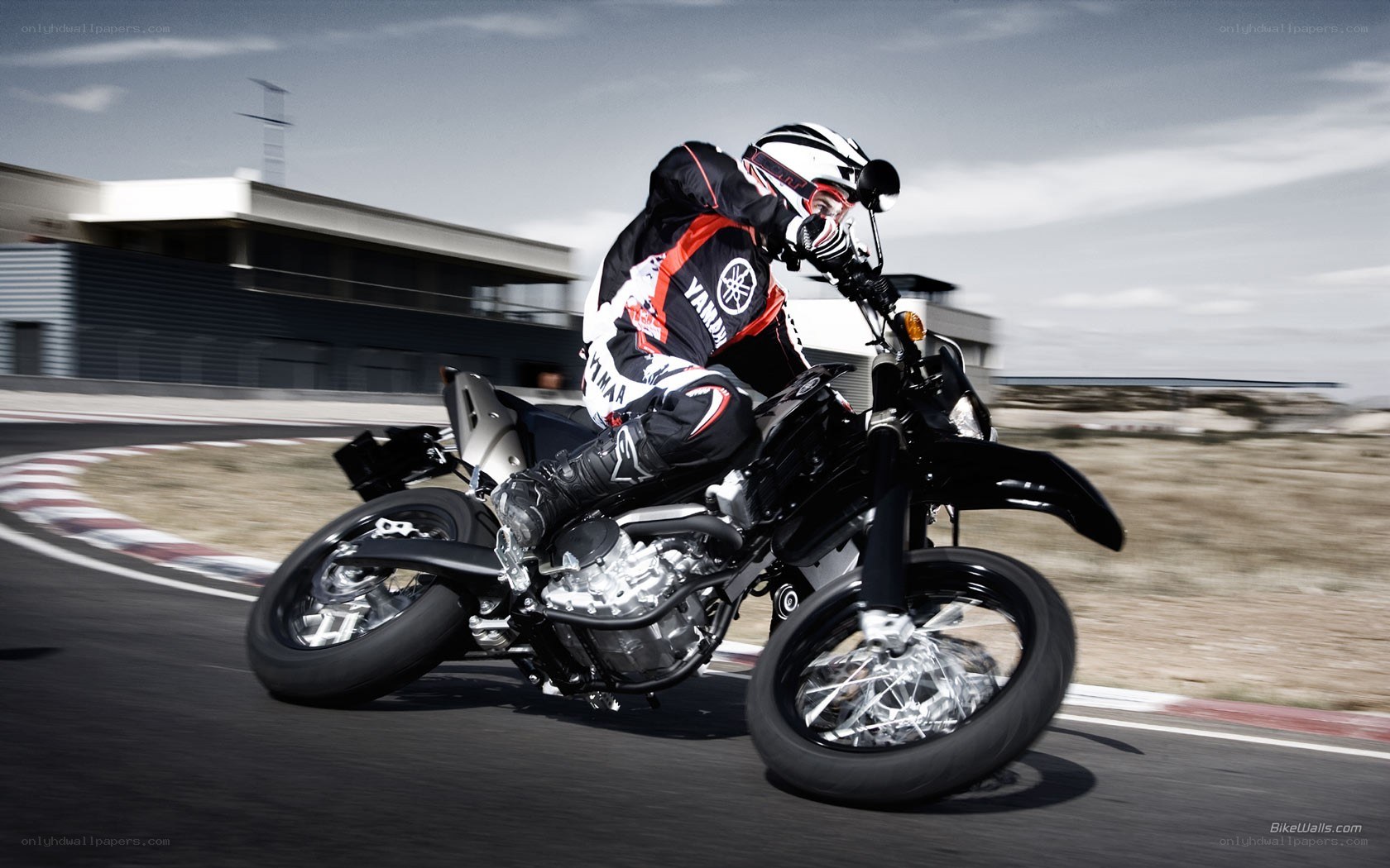 motorcyclist on a racetrack