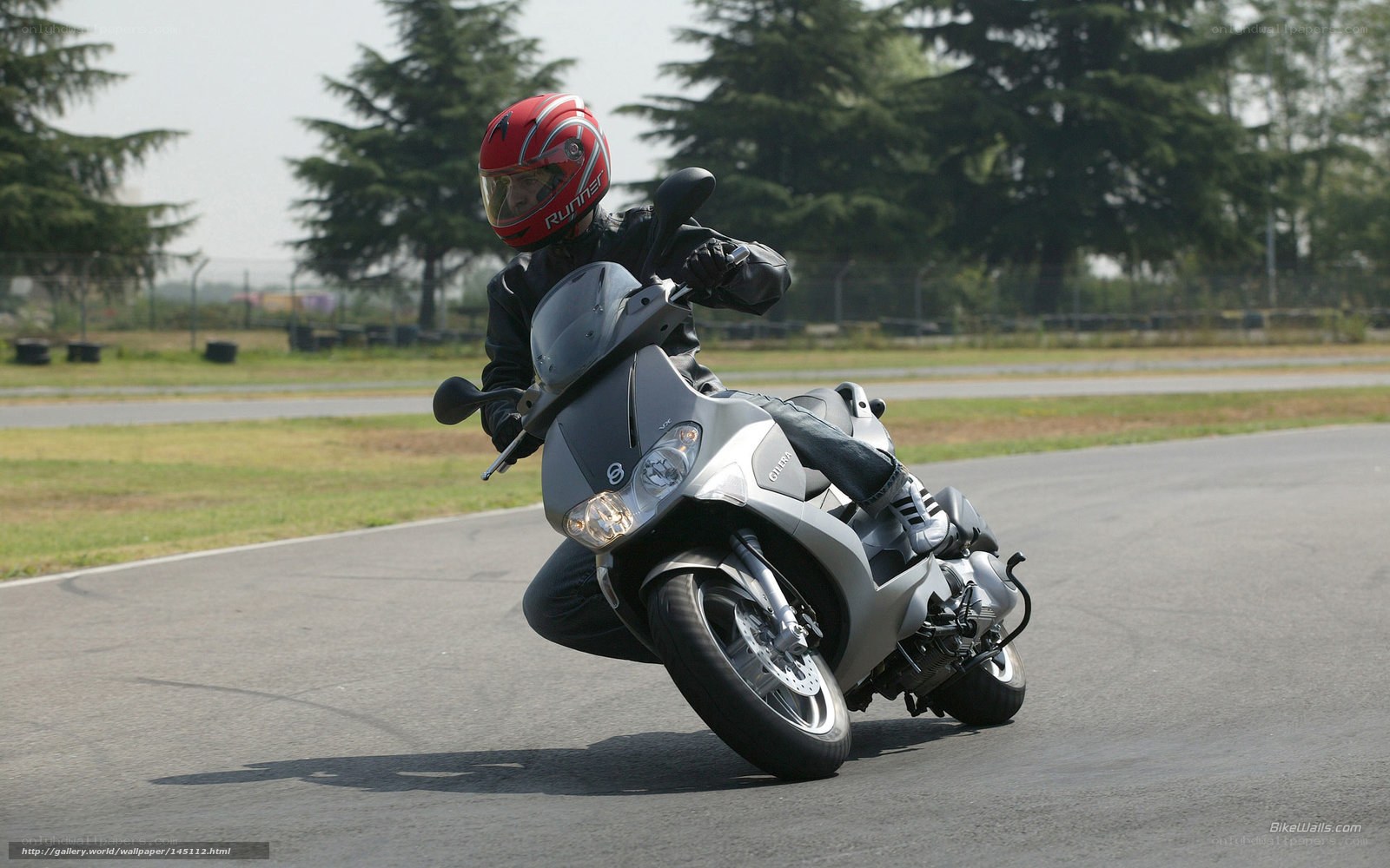 Motorcyclist on a racetrack