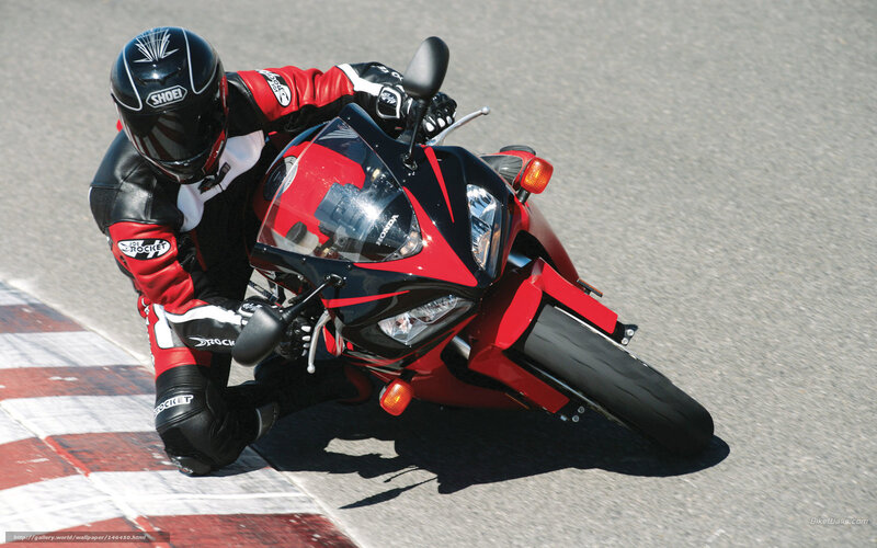 Motorcyclist on a racetrack