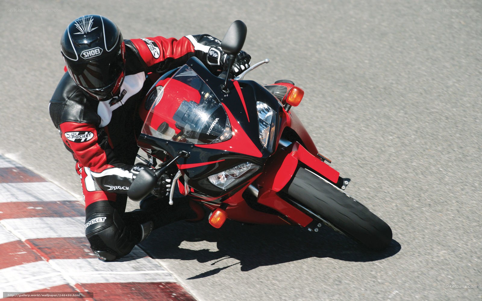 Motorcyclist on a racetrack