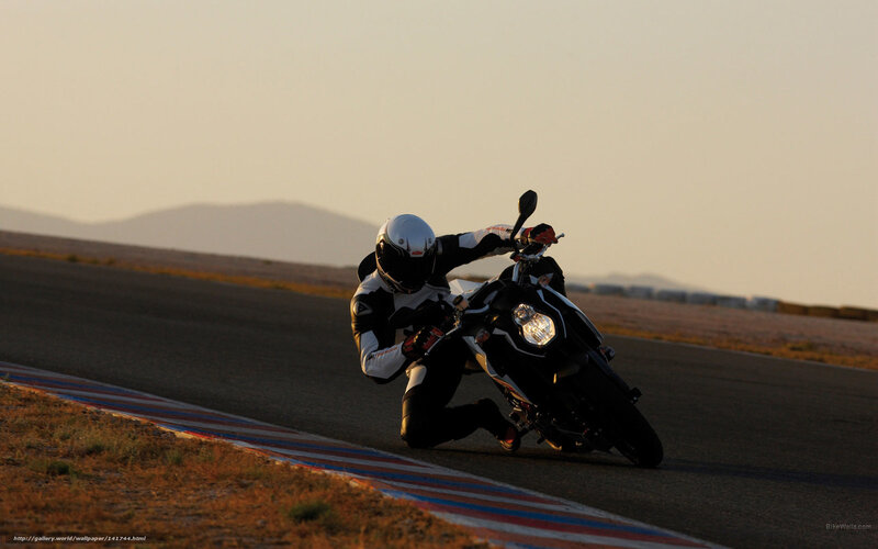 Motorcyclist on a racetrack
