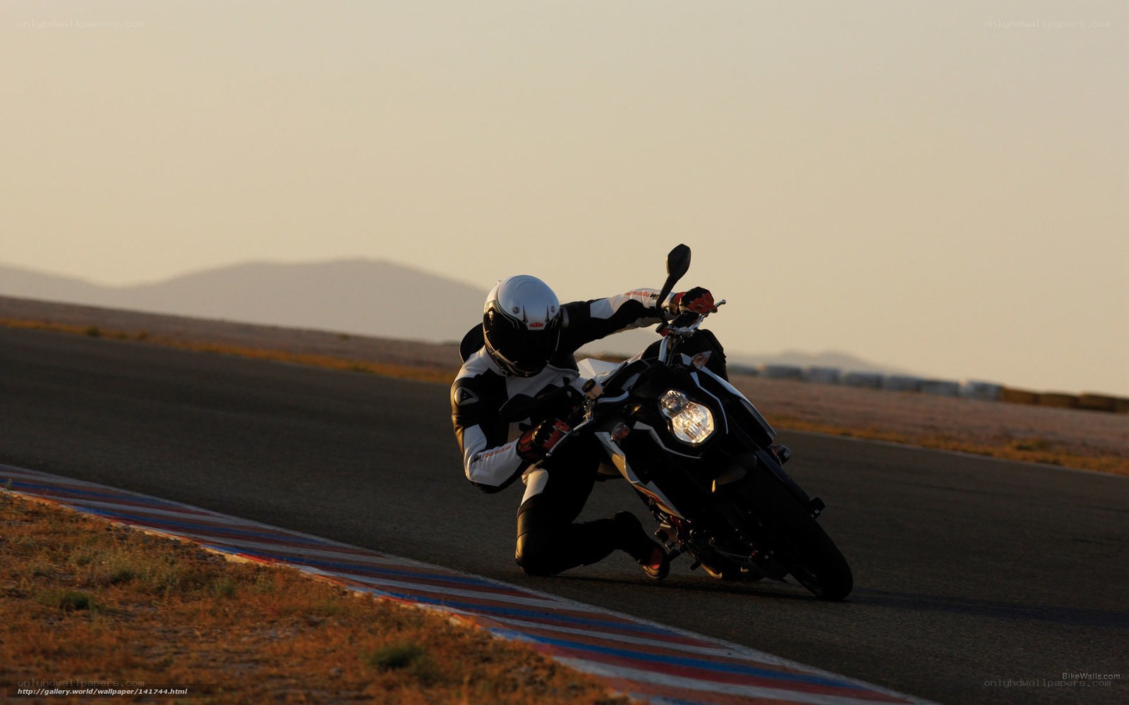 Motorcyclist on a racetrack